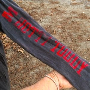 KA Knights Apparel Men's Navy/Red Crew Neck Long Sleeve Ole Miss Rebels TShirt